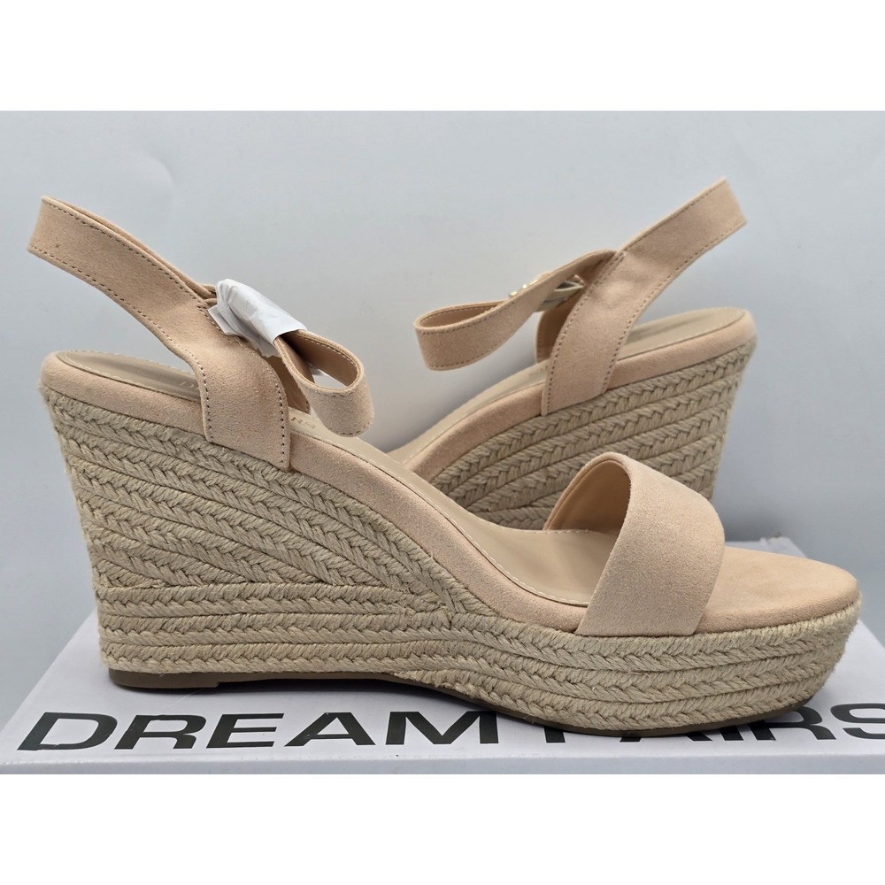 NIB Dream Pairs Women's Platform Wedge Sandal‎ - Color All Nude - Size 10 - Picture 5 of 12